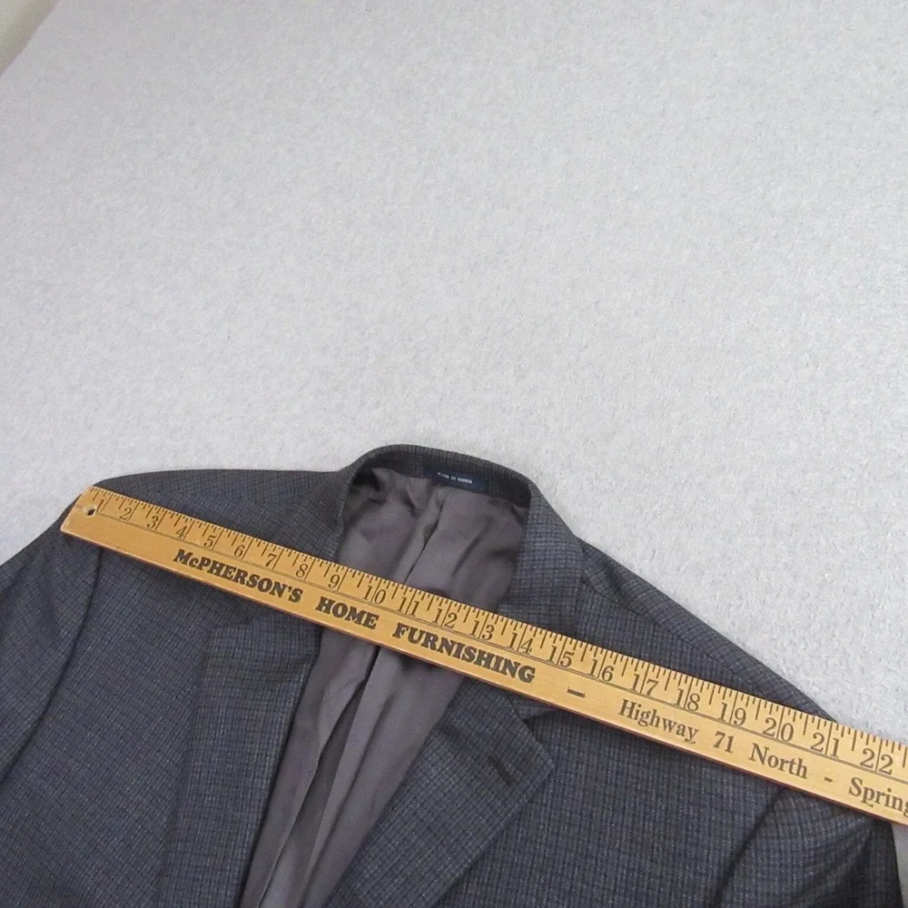 Ralph Lauren Mens Sport Coat 50R Classic Fit Blue Check Plaid Wool Year